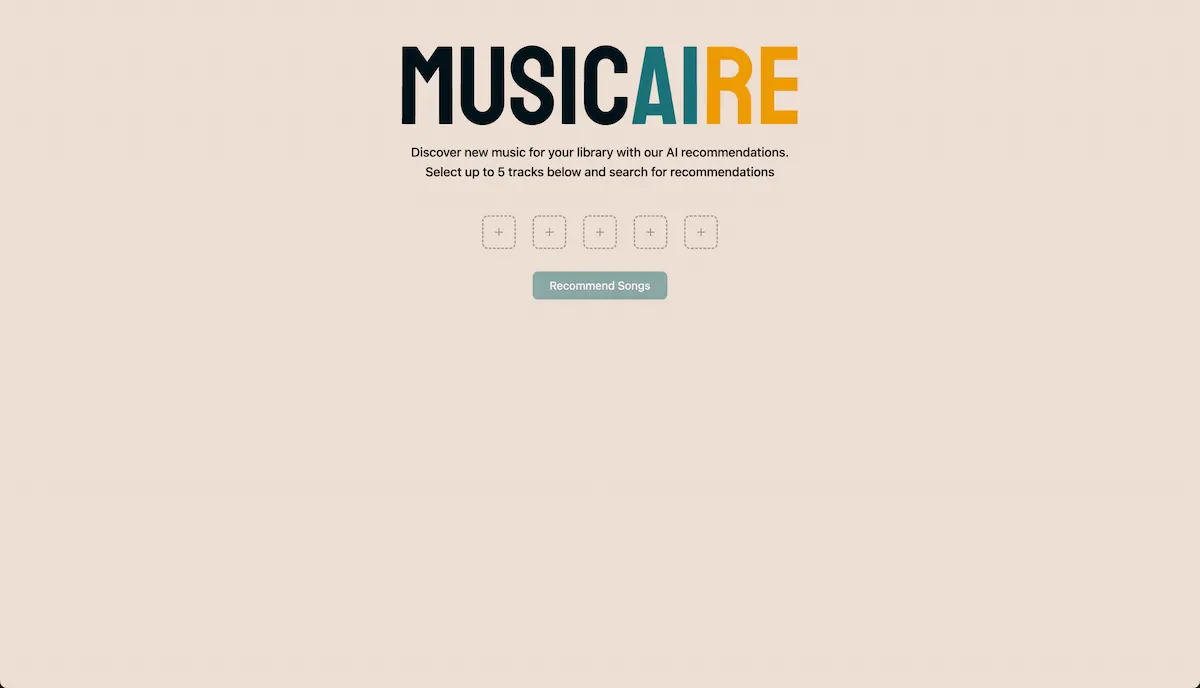 Musicaire — screenshot